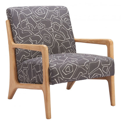 Runa Printed Fabric Accent Chair