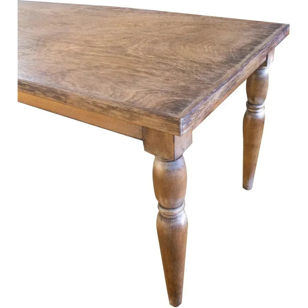 Rusic Farmhouse Wood Dining Table Pilar Seats 8