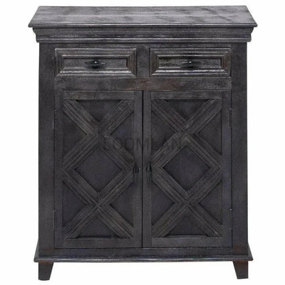 Rustic X Farmhouse Wood Black Cabinet