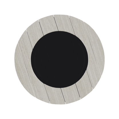 42" Round Rustic Polymer Top Chat Height Outdoor Fire Table