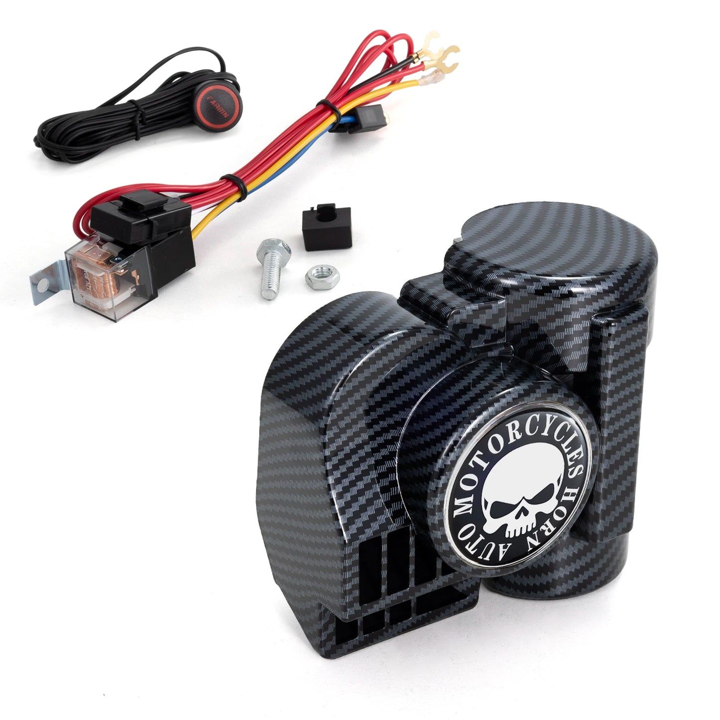 FARBIN Train Horns for Car Air Horn with Horn Cover for Motorcycle 12V Train Sound Car Horn Kit 150DB Super Loud Horn