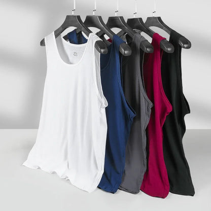 Men's pure cotton vest breathable slim youth sports foundation hurdle I loose summer thin halter undershirt