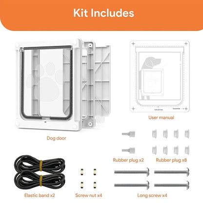Strong Lockable Dog Door with Privacy Protection Flap Gate Pet Dog Door For Big Small Dogs Pet Safety Doors Easy to Install