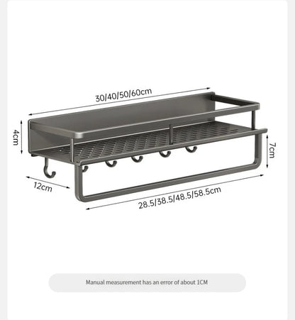 bathroom rack bathroom shelf toilet space aluminum hanging rack bathroom organizer hang on the wall