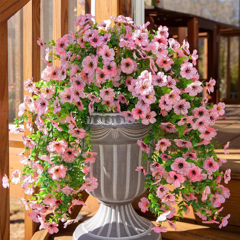 2Pcs Violet Artificial Flower Party Decoration Simulation Valentine S Day Wedding Wall Hanging Basket Flower Orchid Fake Flower