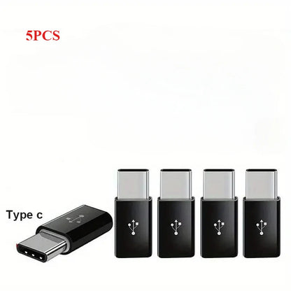 5Pcs Micro USB Female To Type C Male Adapter Converter for Android Smart Phone Tablet USB Type C To Micro USB Connector