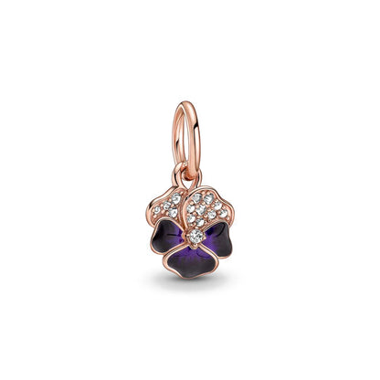 Rose Gold Fine Plated Pink Clip Dasiy Butterfly Dragonfly DIY Charms Fit Original Sterling Silver 925 Bracelet For Women Jewelry
