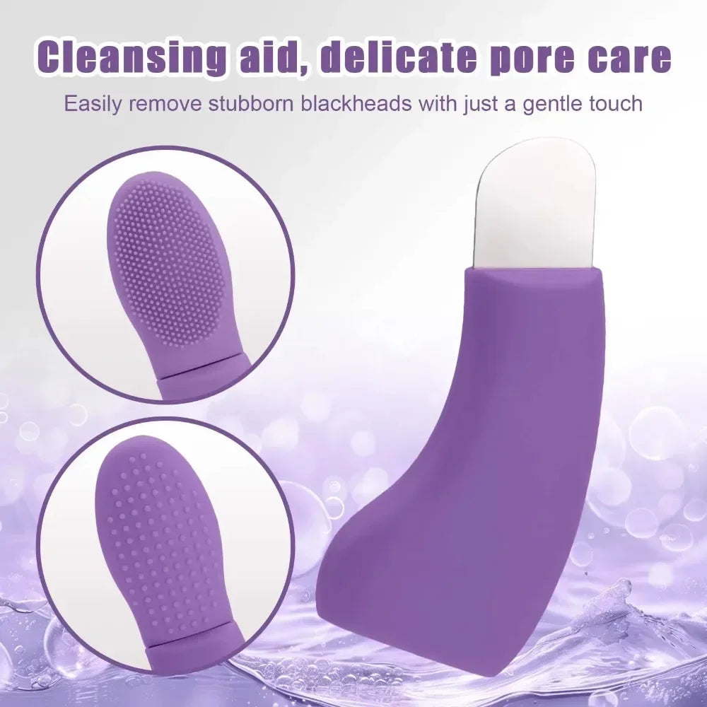 Facial Blackhead Removal Tool Silicone Nose Whitehead Remover Face Scraper for Deep Cleansing Brush Face Spatula Skin Care Tool