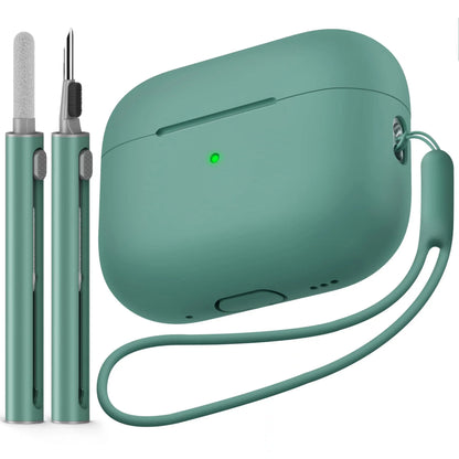 For Airpods Pro 3 Generation Cover (2025) Slim Silicone Case Full Protector Cover with Wrist Lanyard for Cute AirPods Pro 3 Case