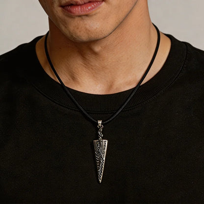 2Pcs/Set Hollow Knight Bone Nail Keychain Necklace Black Rope Chain Pendant for Men Women Game Fans Collectible