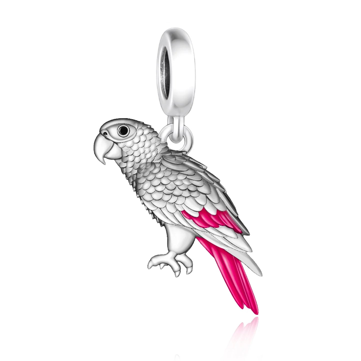 Fit Original Pan Charm Bracelet 925 Silver Rainbow Enamel Lorikeet Birrd Colorfull Parrot Bead For Making South Africa Berloque