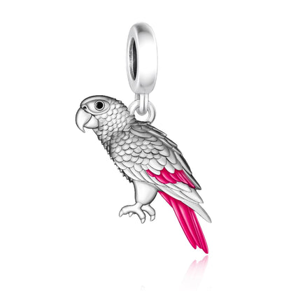 Fit Original Pan Charm Bracelet 925 Silver Rainbow Enamel Lorikeet Birrd Colorfull Parrot Bead For Making South Africa Berloque