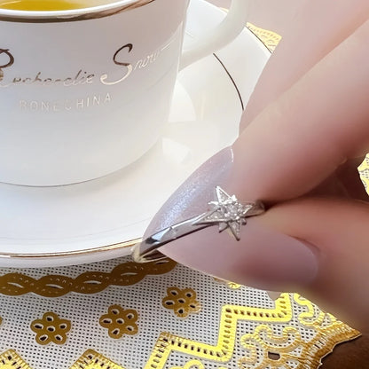 Fascinates Star Ring Europe Style Brand New Glam Fine Jewerly For Women Spring 925 Sterling Silver Trendy Gift