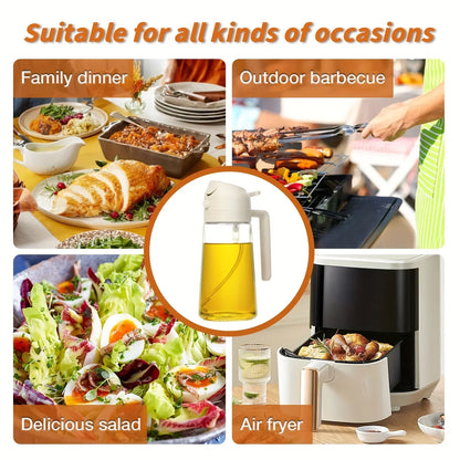 Oil Cruet Kitchen Olive Oil Spray Dual Purpose Kitchen Oil Spray Can Leakproof  Spray Bottle Kitchen Household
