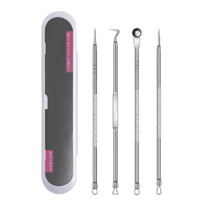 Acne Blackhead Remover Needle Tools Set  Blackhead Tweezer Pimple Extractor Stainless Steel Blackspot Removal Skin Care Tool
