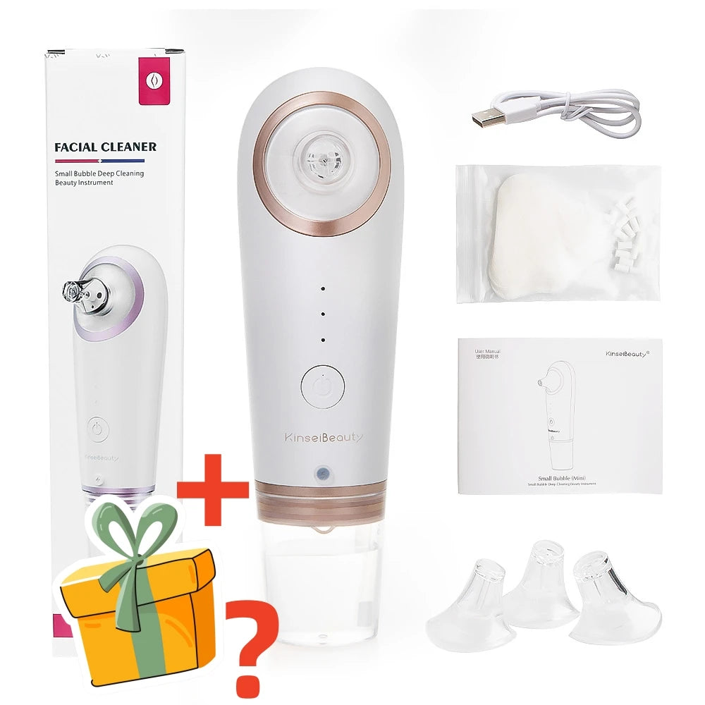 Small Bubble Blackhead Remover Machine Water Cycle Cleaning Blackheads Electric Deep Face Cleaning Skin Care Beauty Device