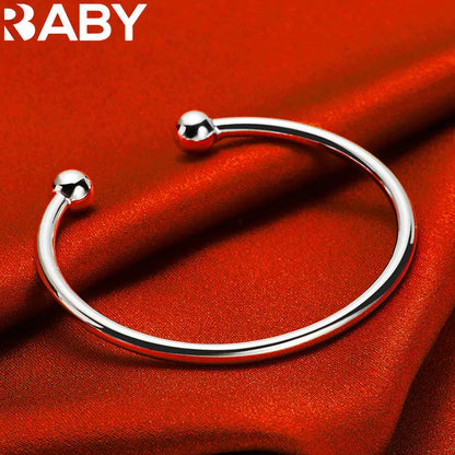 URBABY 925 Sterling Silver Bangle Design Bracelets For Women Charm Trend Birthday Gifts Fashion Party Fine Jewelry