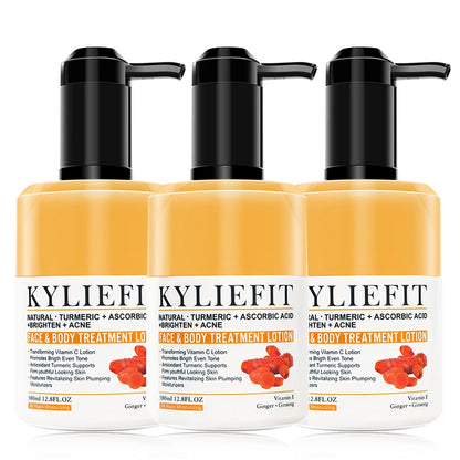 AILKE Organic Turmeric Skin Care Set, Brighten, Cleaning Skin, Remove Acne,Pimples, Whitening, Even Skin Tone, Improve Dry Skin