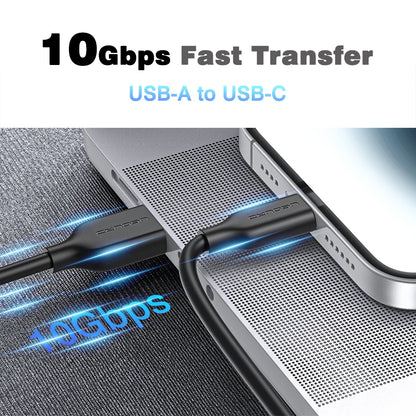 UGOURD USB3.2 10Gbps Cable USB 3.0/3.1/3.2 OTG Cable USB A to USB Type C Data Transfer SSD Hard Disk Cable 3A 60W QC 3.0