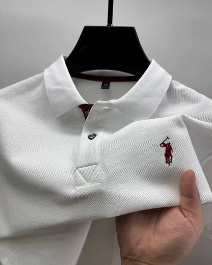 100% cotton luxury men's short sleeve polo shirt high-end brand fashion pony embroidery new comfort summer trend Paul T-shirt