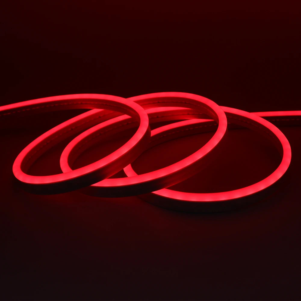 LED Neon Strip Lights 12V Waterproof Flexible Neon Strip SMD 2835 120LEDs/m 6mm Narrow Silicone Tube Bar LED Tape Ribbon 8 Color