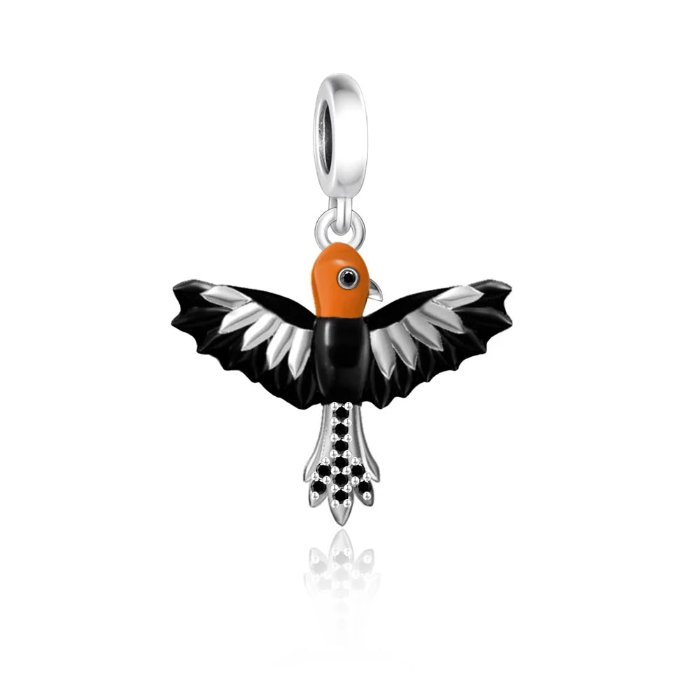 Fit Original Pan Charm Bracelet 925 Silver Rainbow Enamel Lorikeet Birrd Colorfull Parrot Bead For Making South Africa Berloque