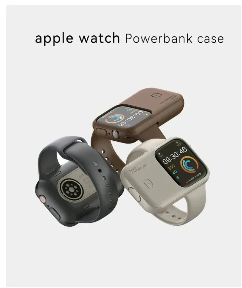 Portable Wireless Charger 1200mAh Power Bank Device for Apple Watch 8 7 6 5 4 SE Ultra for iWatch Fast Charging Case