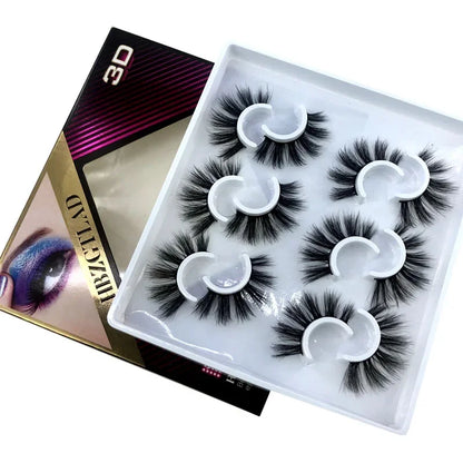 New 6 pairs 10-25mm fake Eyelashes 100% Mink Eyelashes Mink Lashes Natural Dramatic Volume Eyelashes Extension False Eyelashes