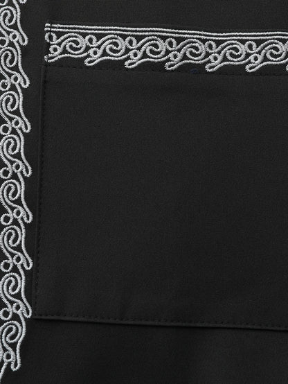 New Moroccan thobe long-sleeved embroidered hood design Muslim man abaya Islamic loose man
