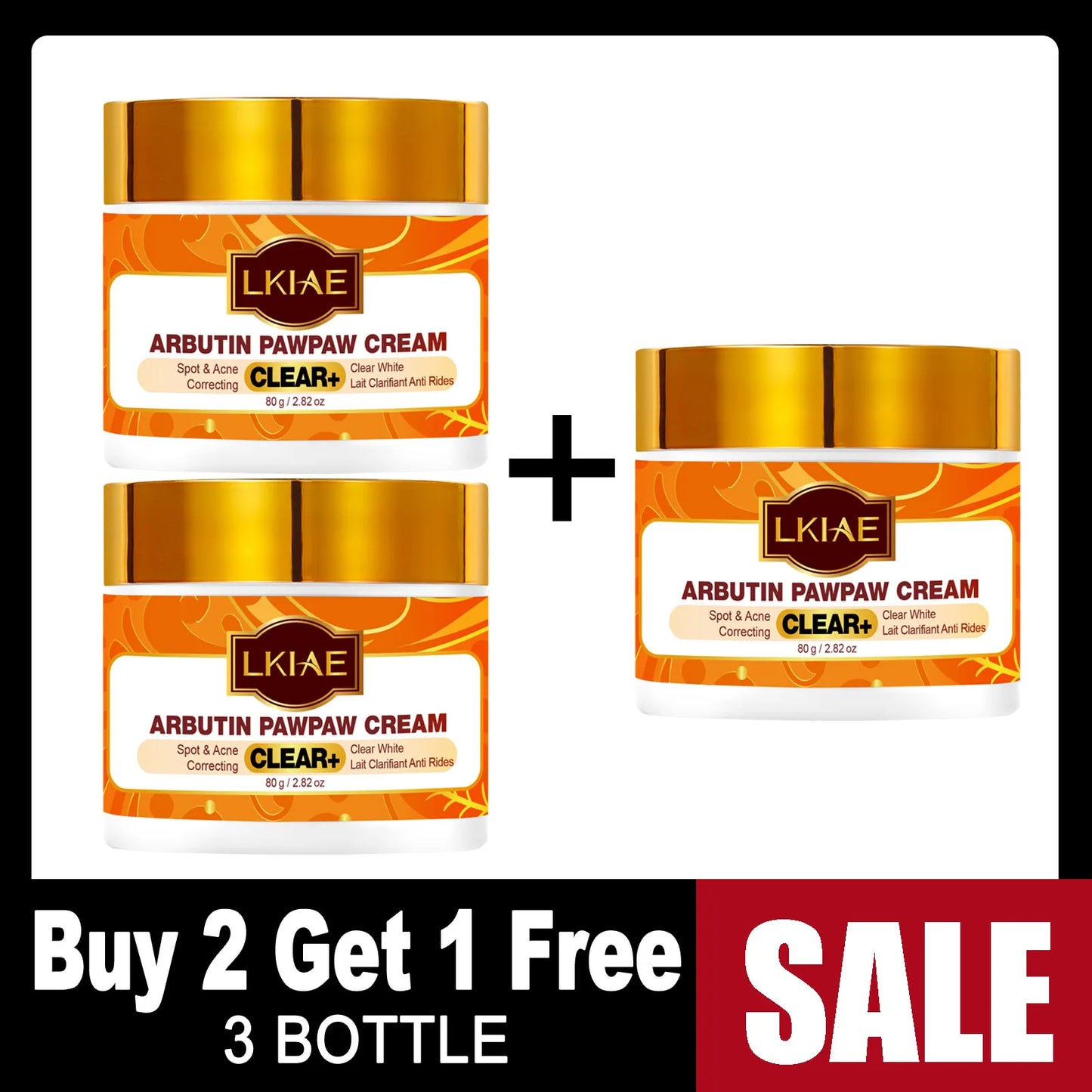 LKIAE Arbutin Whitening Set, With Vitamin C, Natural Papaya, Carrot, Remove Dark Spots, Melanin, Skin Moisturizer, Smooth Skin