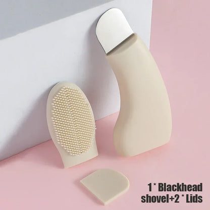 Facial Blackhead Removal Tool Silicone Nose Whitehead Remover Face Scraper for Deep Cleansing Brush Face Spatula Skin Care Tool