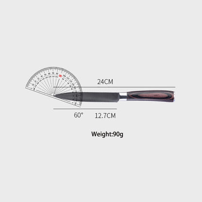High Carbon Steel Santoku Knife 5 Inch Kitchen Chopping Knives for Vegetable Fruit Cutting Slicing Pakkawood Handle