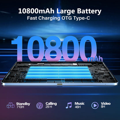DOOGEE T40 Pro Tablet 12  20GB(8 + 12) 512GB Android 14 Helio G99 6nm 10800mAh 18W Charge Quad Speaker 7.6mm ultra-thin