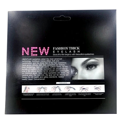 New 6 pairs 10-25mm fake Eyelashes 100% Mink Eyelashes Mink Lashes Natural Dramatic Volume Eyelashes Extension False Eyelashes