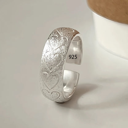 VENTFILLE 925 Sterling Silve Love Heart  Ring for Women Girl Gift Line Pearl Korean Sweet  Jewelry Birthday Gift Dropshipping