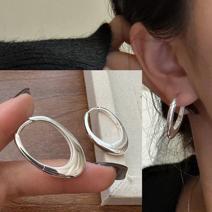 VENTFILLE 925 Sterling Silver Liquid Lava Texture Pearl Earring for Women Design Retro Versatile Jewelry Gift Dropshipping