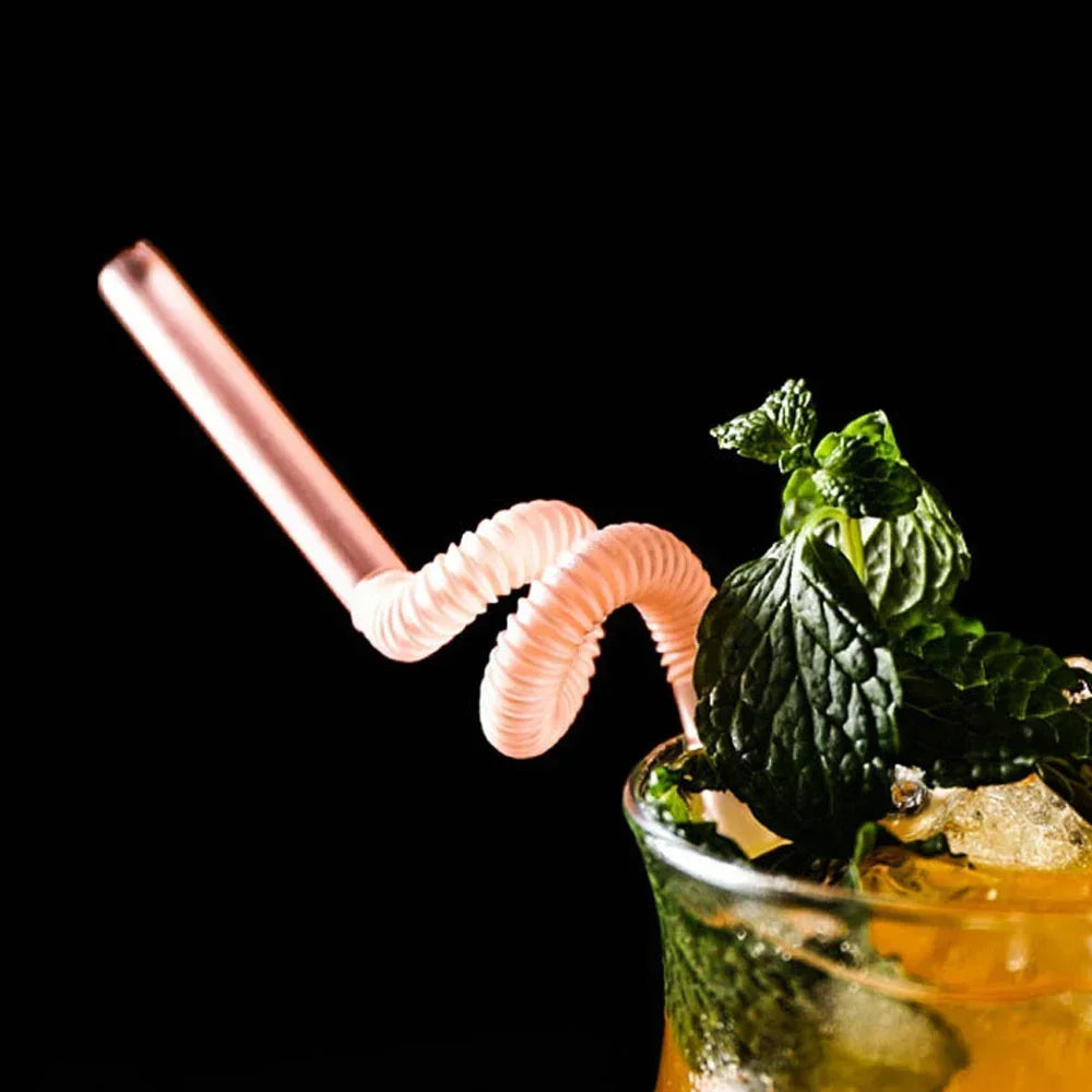 50-1000Pcs Foldable Multicolor Drinking Straws Beverage Straw Pajitas Plastique Juice Bar Party Wedding Kitchen Home Accessories