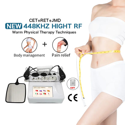 448Khz CET RET Tecar Physical Therapy Machine Portable Rf Monopolar Probe Head High Radio Frequency Diatermia Pro Loss Weight