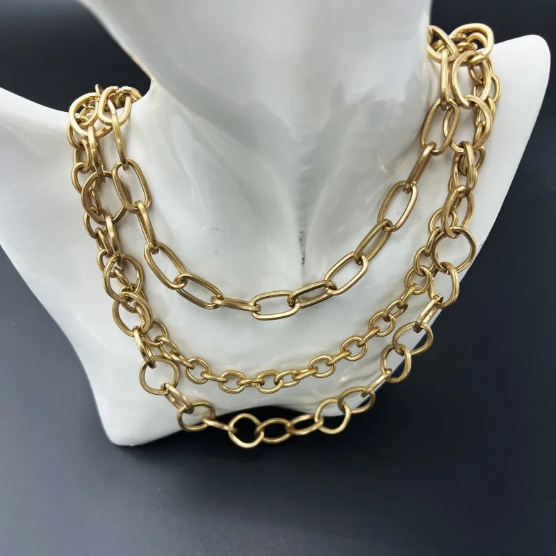 Vintage Europe and the United States vintage fashion pearl chain a variety of wear necklace