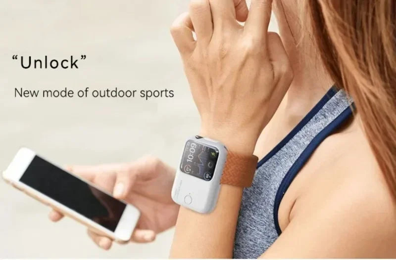 Portable Wireless Charger 1200mAh Power Bank Device for Apple Watch 8 7 6 5 4 SE Ultra for iWatch Fast Charging Case
