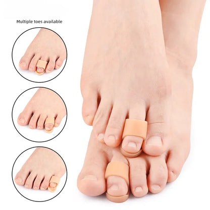 2Pcs Toe Straightener Thumb Valgus Protector Silicone Gel Foot Fingers Toe Separator Bunion Adjuster Feet Pads Relief Foot Pain