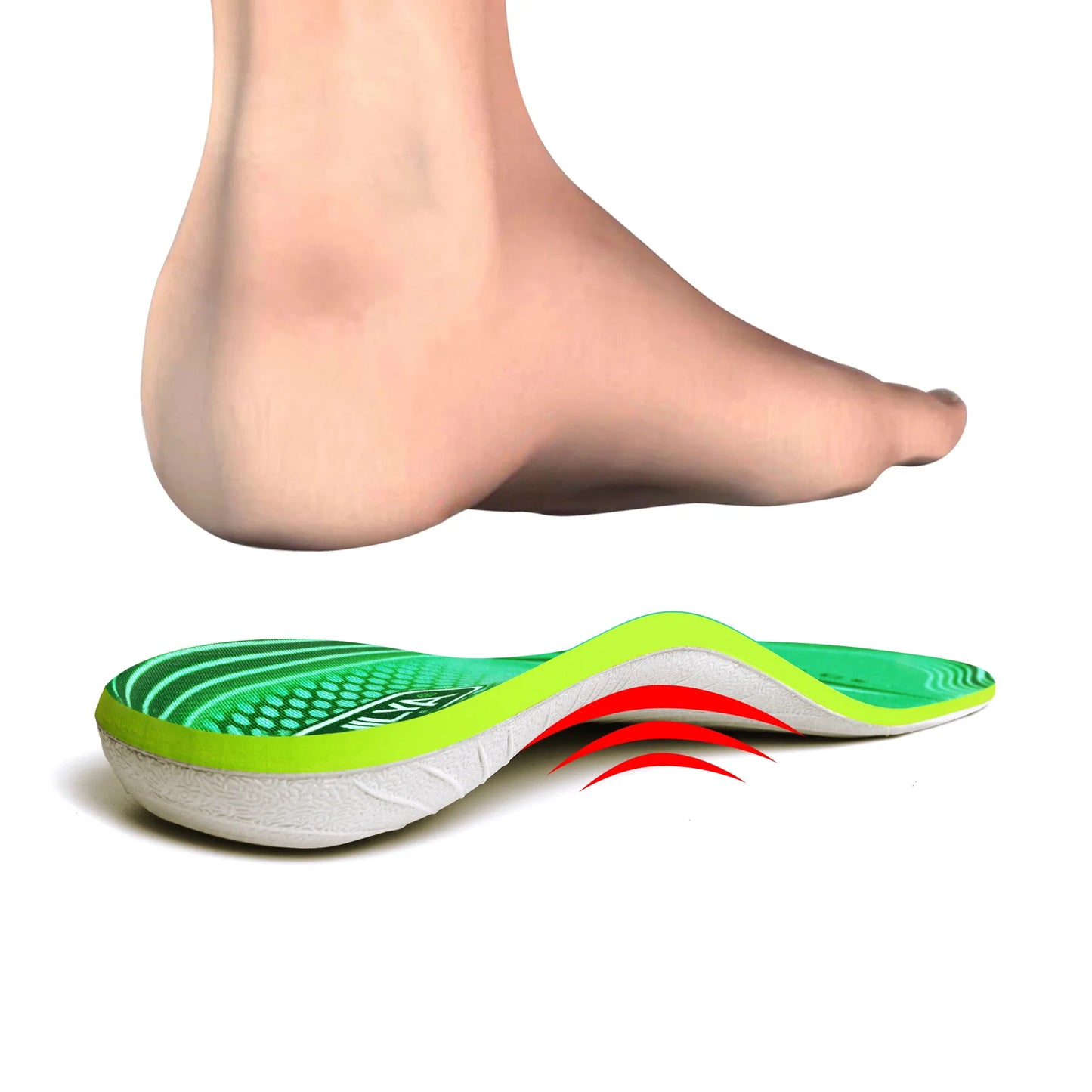 IFitna Plantar Fasciitis Relief Orthopedic Insole Flat Feet High Arch Support Metatarsal Pain Insert Men Wome Standing All Day