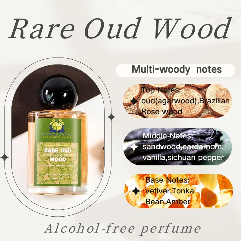 Rich-Scented Essential Oil Spray For Humidifiers and Aromatherapy Diffusers Rare Oud Eau de Parfum Luxury Woody Perfume Oil 50ml