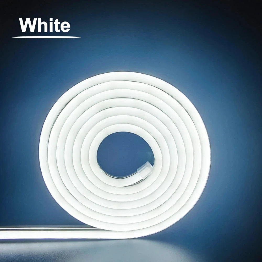 LED Neon Strip Light 6x12mm Flexible Rope Silicone Tube SMD 2835 Waterproof With 2Pin Wire 120LEDs/m For DIY Sign Home Decor
