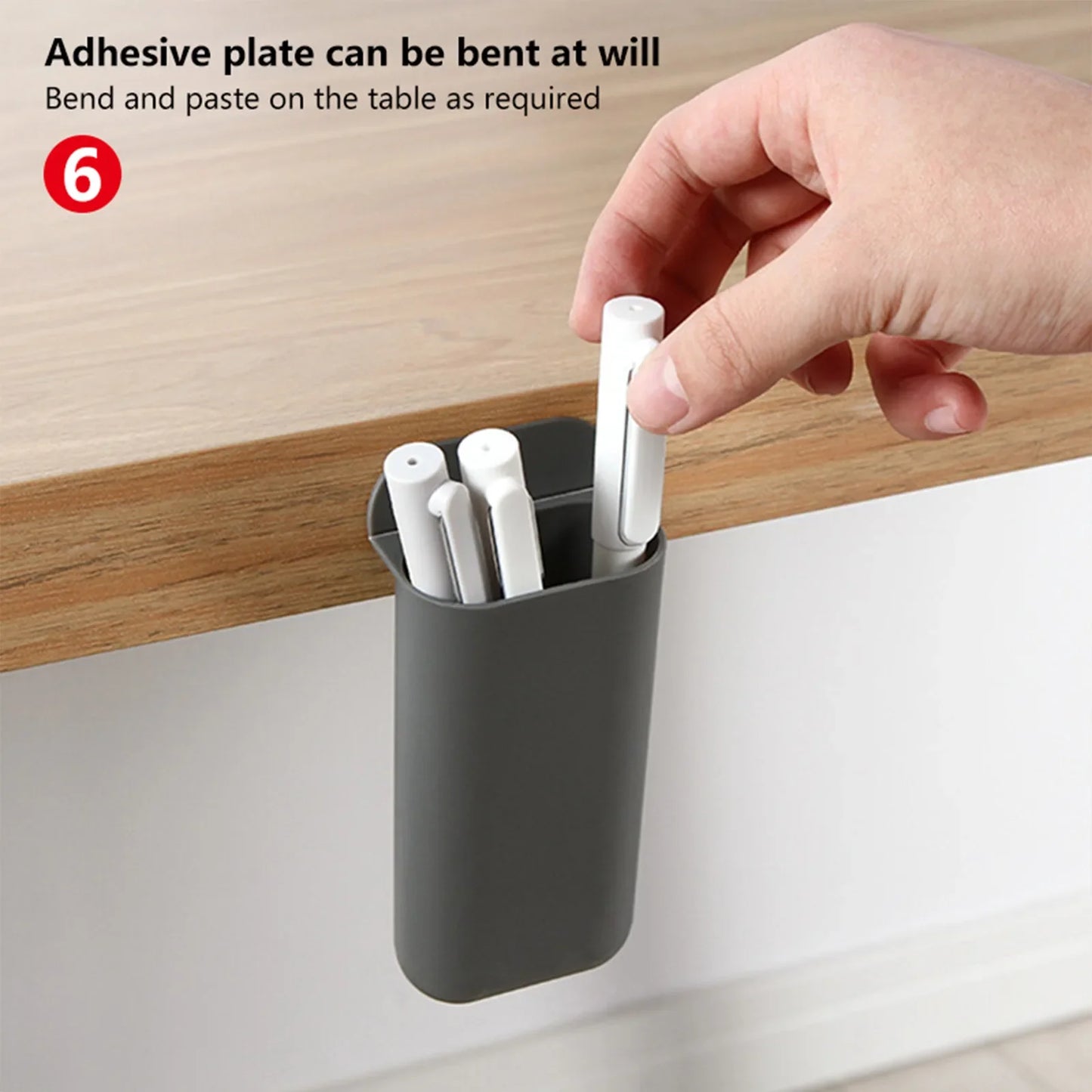 New Wall Mounted Storage Box No Punching TV Remote Control Storage Pen Holder Desk Organizer Multifunction Desk Organizers Shelf