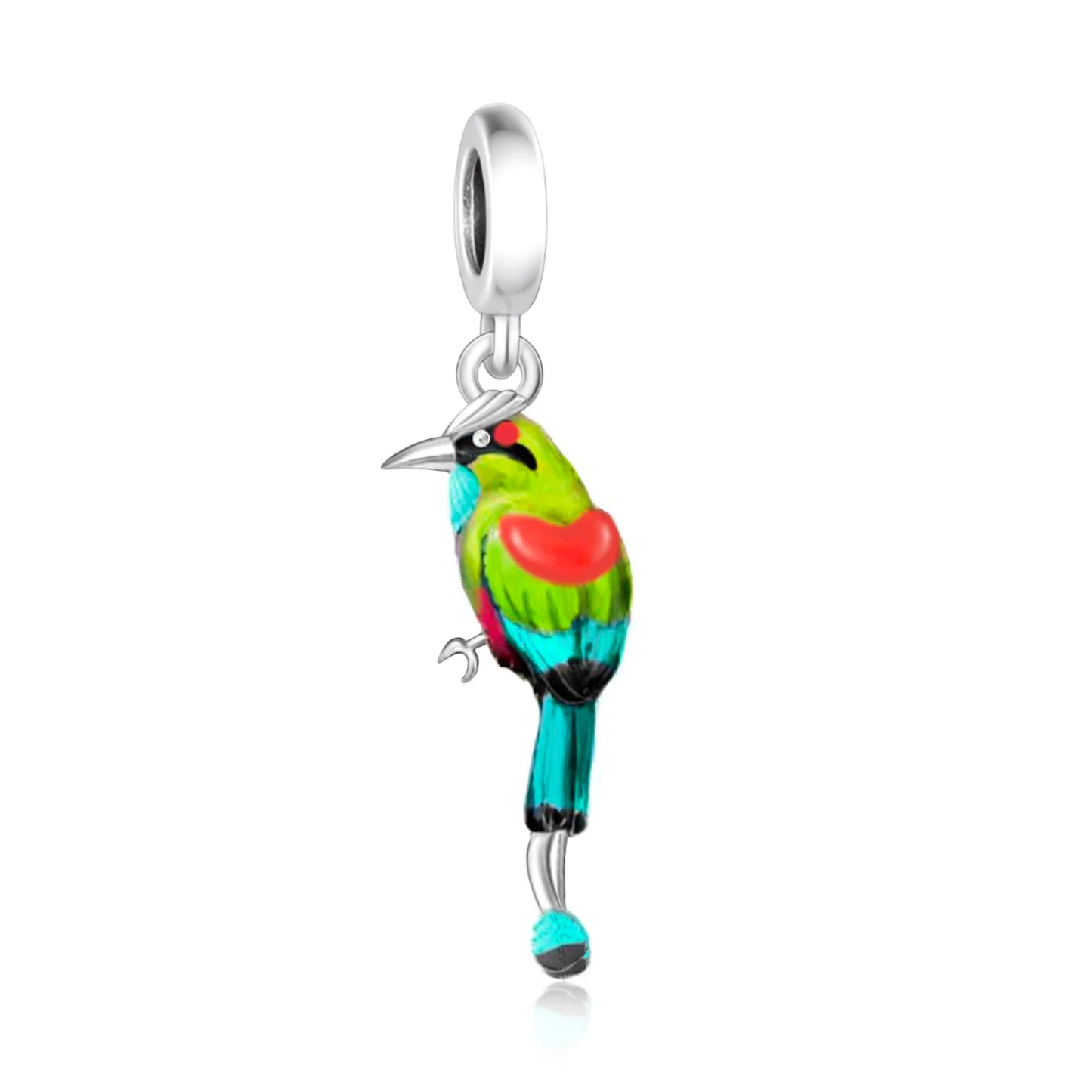 Fit Original Pan Charm Bracelet 925 Silver Rainbow Enamel Lorikeet Birrd Colorfull Parrot Bead For Making South Africa Berloque