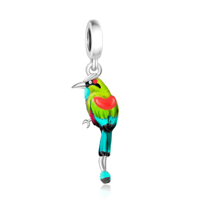 Fit Original Pan Charm Bracelet 925 Silver Rainbow Enamel Lorikeet Birrd Colorfull Parrot Bead For Making South Africa Berloque