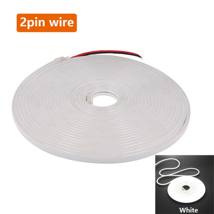 12V 24V 5M 10M 20M LED Neon Sign Strip Light Waterproof Silicone Rope Lights Flexible Lamp with 2pin Wire 120LED 2835 0.5M Decor