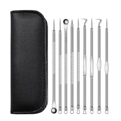 Acne Blackhead Remover Needle Tools Set  Blackhead Tweezer Pimple Extractor Stainless Steel Blackspot Removal Skin Care Tool