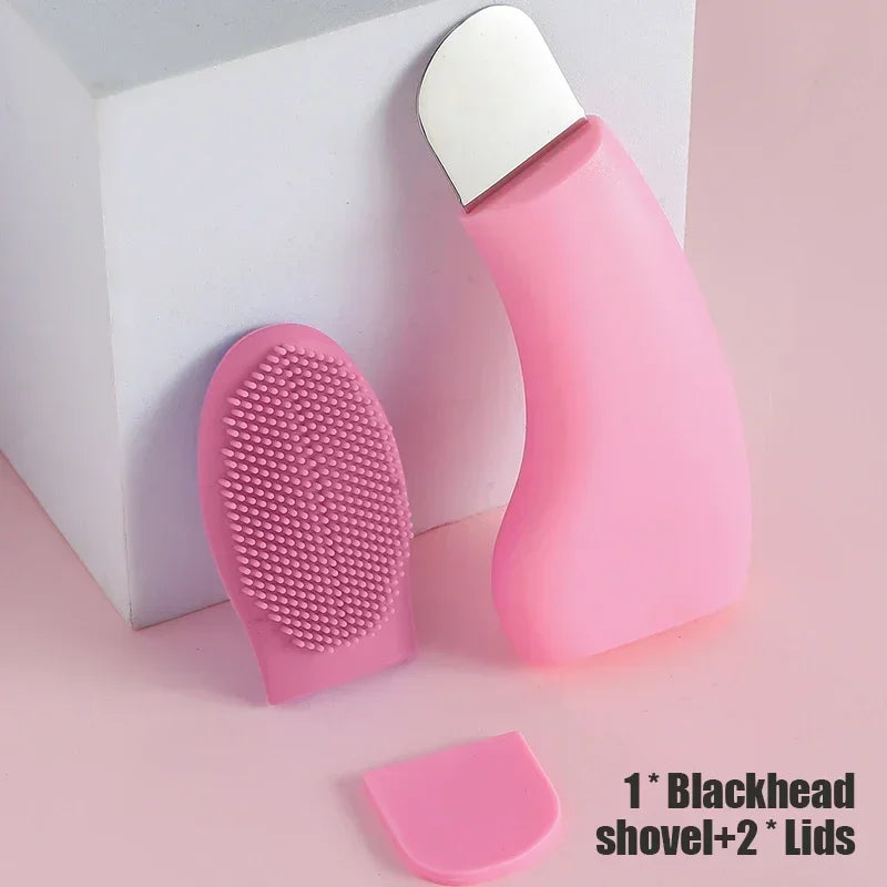 Facial Blackhead Removal Tool Silicone Nose Whitehead Remover Face Scraper for Deep Cleansing Brush Face Spatula Skin Care Tool